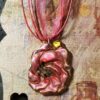 1.2 in. 3d pink rose pendant